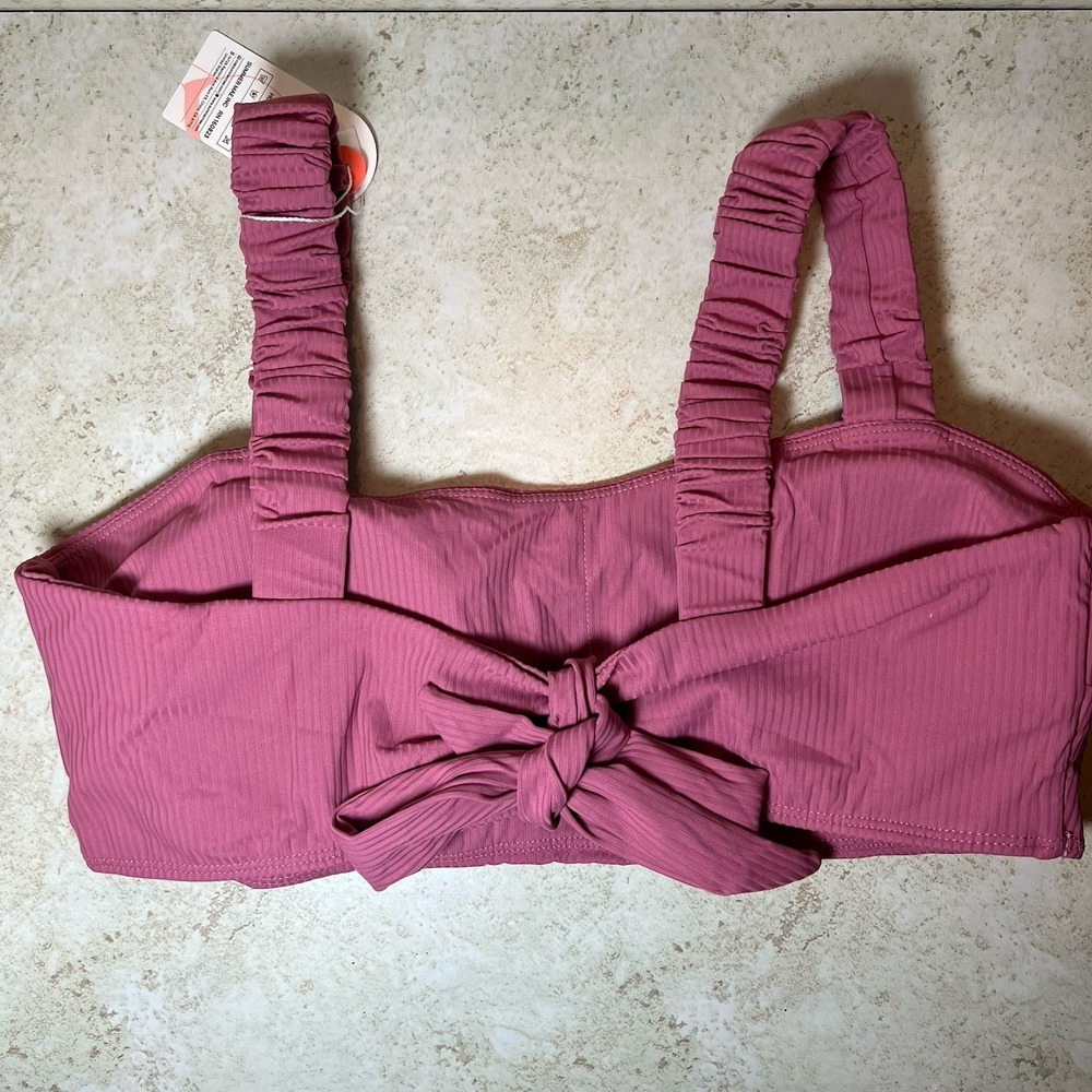 New! Summer Mae Maternity Bikini Top Size 6/8 Mauve Rose‎ Removable Tie Swim NWT - Picture 5 of 7